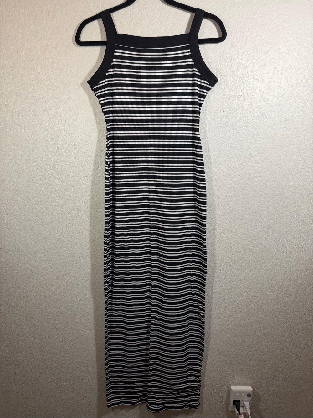 Derek Heart Black & White Striped Tank Maxi Dress - Picture 2 of 5